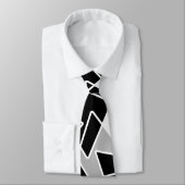 抽象芸術幾何学的パターン – グレーと白。 ネクタイ (タイ)