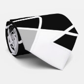 抽象芸術幾何学的パターン – グレーと白。 ネクタイ (ロール)