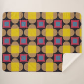 抽象芸術幾何学的パターン シェルパブランケット (正面(横))