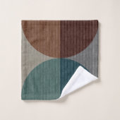 抽象芸術幾何学的パターン。 バスタオルセット (ウォッシュタオル)