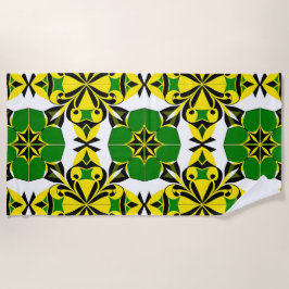 抽象芸術幾何学的パターン ビーチタオル