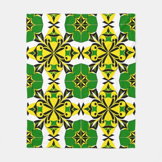 抽象芸術幾何学的パターン フリースブランケット (正面)