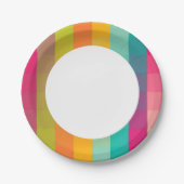 抽象芸術幾何学的パターン ペーパープレート (正面)