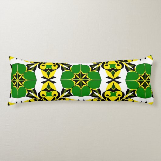 抽象芸術幾何学的パターン ボディピロー (正面)