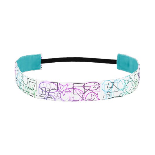抽象芸術幾何学的パターン |並べて表示およびフィルタ | アスレチックヘッドバンド (正面)