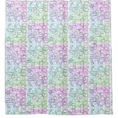 抽象芸術幾何学的パターン |並べて表示およびフィルタ | シャワーカーテン (正面)