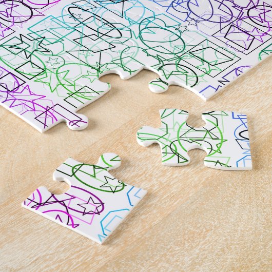 抽象芸術幾何学的パターン |並べて表示およびフィルタ | ジグソーパズル (側面)