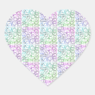 抽象芸術幾何学的パターン  並べて表示およびフィルタ   ハートシール