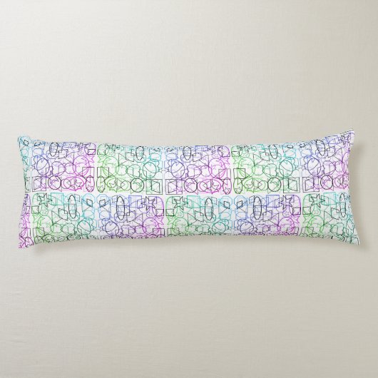 抽象芸術幾何学的パターン |並べて表示およびフィルタ | ボディピロー (裏面)