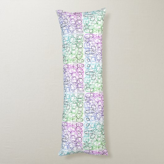 抽象芸術幾何学的パターン |並べて表示およびフィルタ | ボディピロー (裏面 (縦))