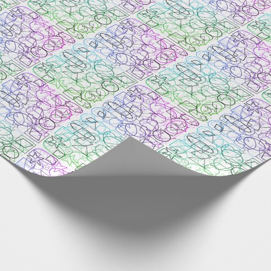 抽象芸術幾何学的パターン |並べて表示およびフィルタ | ラッピングペーパー (角)