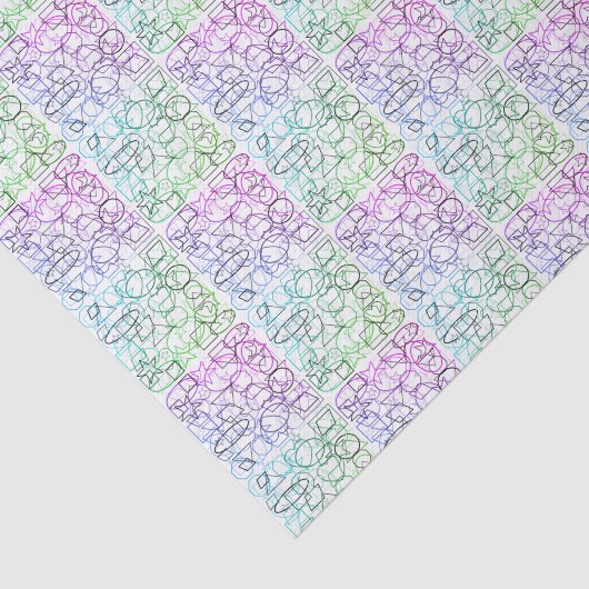抽象芸術幾何学的パターン |並べて表示およびフィルタ | 薄葉紙 (詳細)