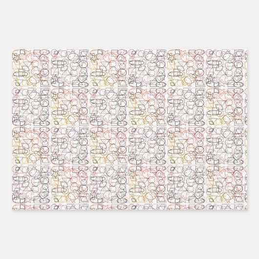 抽象芸術幾何学的パターン |並べて表示するフィルタと6つのフィルタ | ラッピングペーパーシート (正面2)