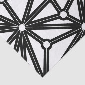 抽象芸術幾何学的パターン – 白黒。 薄葉紙 (詳細)