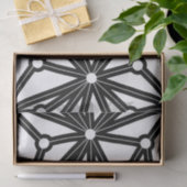 抽象芸術幾何学的パターン – 白黒。 薄葉紙 (ギフト)