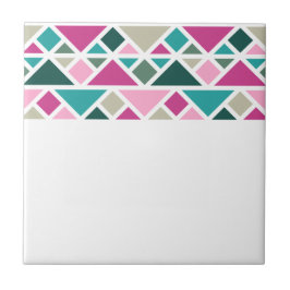 抽象芸術幾何学的ピンク明るい赤紫色ターコイズ タイル