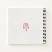 抽象芸術幾何学的ピンク赤面形状仕訳帳 ノートブック (裏面)