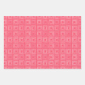 抽象芸術幾何学的ファッショナブル60ピンク ラッピングペーパーシート (正面3)