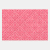 抽象芸術幾何学的ファッショナブル60ピンク ラッピングペーパーシート (正面2)
