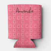 抽象芸術幾何学的ファッショナブル60ピンク 缶クーラー (裏面)