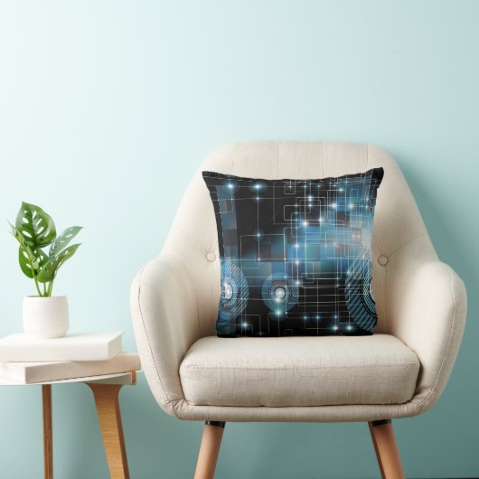 抽象芸術幾何学的ファンタジー背景 クッション (椅子)