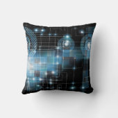 抽象芸術幾何学的ファンタジー背景 クッション (裏面)