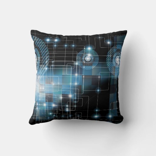 抽象芸術幾何学的ファンタジー背景 クッション (裏面)