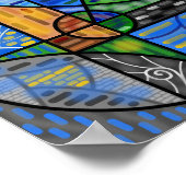 抽象芸術幾何学的ポスター ポスター (角)