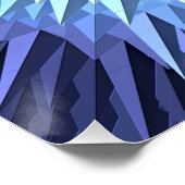 抽象芸術幾何学的ポリゴナルテクスチャ3次元 ポスター (コーナー)