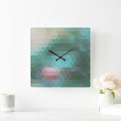 抽象芸術幾何学的モザイク三角壁時計 スクエア壁時計 (ホーム)