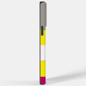 抽象芸術幾何学的明るい赤紫色レモン黄色のブルー名 Case-Mate iPhoneケース (裏面 / 右)