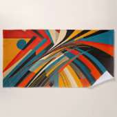 抽象芸術幾何学的未来論 ビーチタオル (正面)