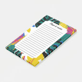 抽象芸術幾何学的熱帯モンステラ植物 ポストイット (アングル)