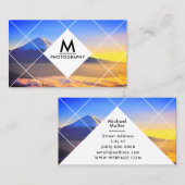 抽象芸術幾何学的画像  名刺 (正面/裏面)