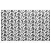 抽象芸術幾何学的白黒形状モダン ファブリック (ヤード)