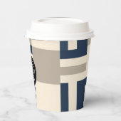 抽象芸術幾何学的紙カップモダン-カスタムロゴ 紙コップ (左)