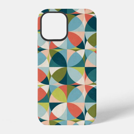 抽象芸術幾何学的継ぎ目のない模様 iPhoneケース (裏面)