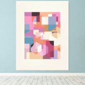 抽象芸術幾何学的背景 キャンバスプリント (インサイチュ (ウッドフロア))