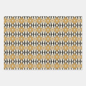 抽象芸術幾何学的調和:ブラウン、ベージュ、ブラック ラッピングペーパーシート (正面3)