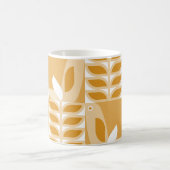 抽象芸術幾何学的逆シームレスパターン コーヒーマグカップ (中央)