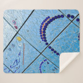 抽象芸術幾何学的鏡モザイク シェルパブランケット (正面(横))