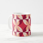 抽象芸術幾何学的：シームレスな繊維デザイン コーヒーマグカップ (正面左)
