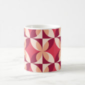 抽象芸術幾何学的：シームレスな繊維デザイン コーヒーマグカップ (中央)