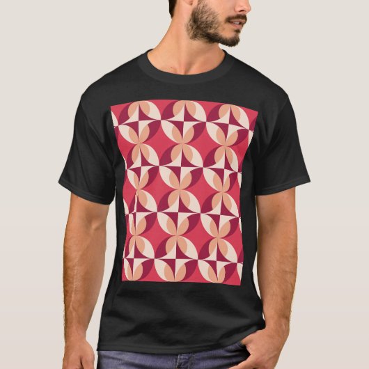 抽象芸術幾何学的：シームレスな繊維デザイン Tシャツ (正面)