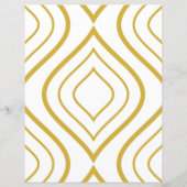 抽象芸術幾何学的、白および金ゴールド (正面)