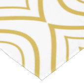 抽象芸術幾何学的、白および金ゴールド テーブルクロス (アングル)