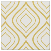 抽象芸術幾何学的、白および金ゴールド ファブリック (クローズアップ)