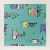 抽象芸術幾何学的、花瓶の植物メンフィススタイル。 ジグソーパズル (横)