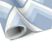 抽象芸術幾何学的、青、オフ白2ラッピング ラッピングペーパー (ロールコーナー)