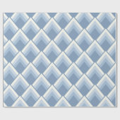 抽象芸術幾何学的、青、オフ白2ラッピング ラッピングペーパー (フラット)